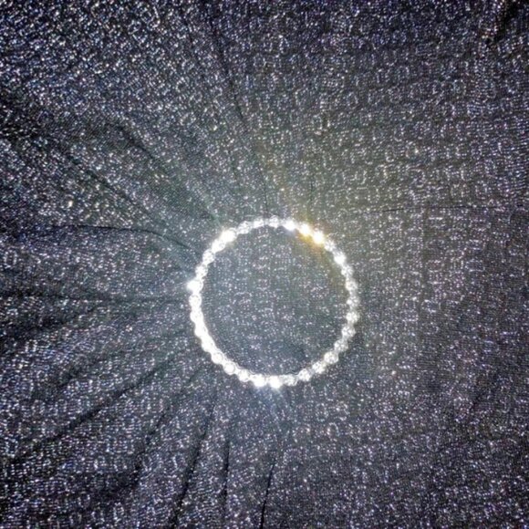 2 Item Bundle NWT Luxology Women’s Faux Wrap Dresses XL Blue/Sparkle Black - Picture 9 of 11